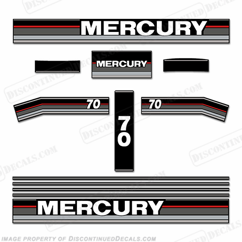 Mercury 1993 70hp Outboard Decals INCR10Aug2021