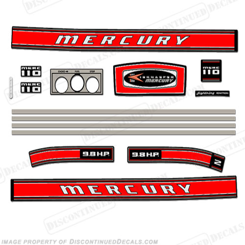 Mercury 1969 9.8HP Decals INCR10Aug2021