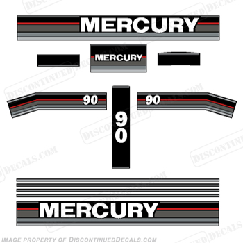 Mercury 1993 90HP Outboard Decals INCR10Aug2021