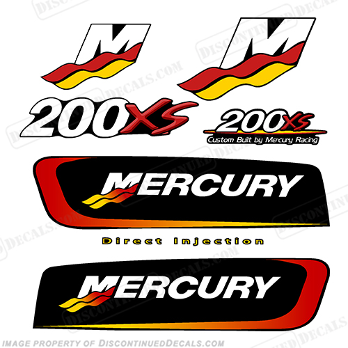 Mercury 200xs Pro Max Decal Kit - Haulin Nass Race Boat Edition pro. max, pro max, pro-max, promax, 200 xs, INCR10Aug2021