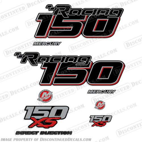 Mercury Racing Optimax 150 XS DFI DECAL SET 150, 150-xs, 150 xs, xs, 150hp,  2017 Mercury Racing 150 hp Optimax 200XS decal set replica (All domed decals and emblem as flat vinyl decals Non OEM)  Referenced Part number: 8M0121263  Made as decal Upgrade for 2006-2017 Outboard motor covers. RACE OUTBOARD HIGH PERFORMANCE 3.2L 300XS OPTIMAX 1.62:1 300 XS L SM PN: 881288T64 ,898103T93, 8M0121265. , INCR10Aug2021
