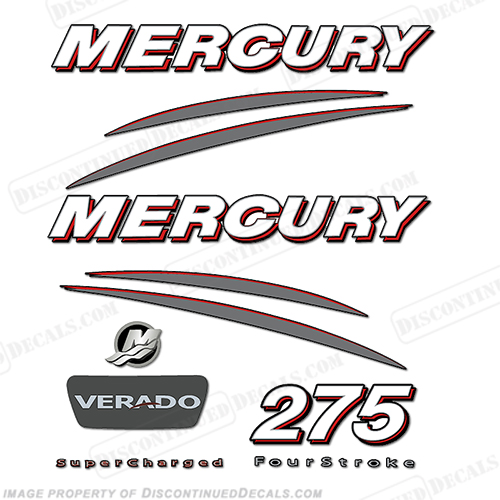 Mercury 275hp Verado Decal Kit - Straight INCR10Aug2021