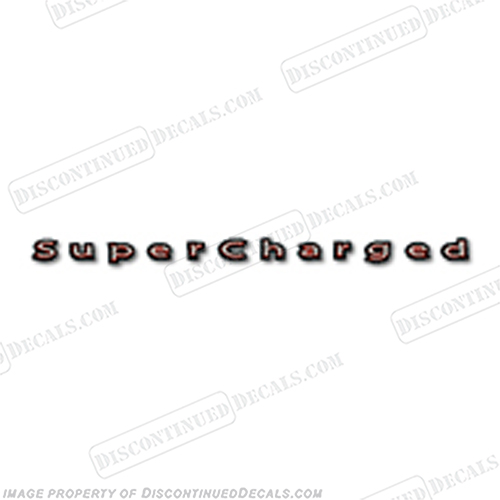 Mercury "Supercharged" Decal - Silver/Red verado, super, charged, super-charged, INCR10Aug2021