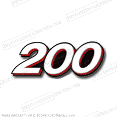 Mercury Verado "200" Decal - Rear Decal INCR10Aug2021