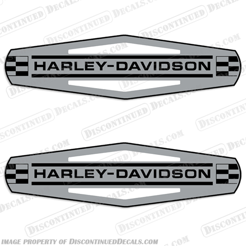 Harley-Davidson Sprint CRS Gas Tank Decals - 1968 (Set of 2) harley, davidson, gas, tank, crs, sprint, harley-davidson, 1968, fuel, engine, motor, bike, motorbike, motorcycle, cycle, set, of, 2, two, silver, black