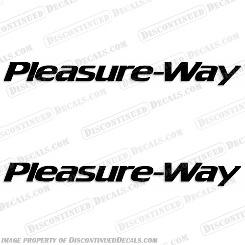 Pleasure-Way RV Camper Van Decals - Any Color! pleasure, way, pleasure-way, pleasureway, rv, camper, van, motorhome, decal, decals, stickers, any, color, 