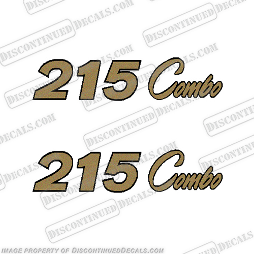 ProCraft "215 Combo" Decals - Set of 2 Gold  procraft, 215, combo, pro, craft, boat, logo, decal, sticker, kit, set, gold