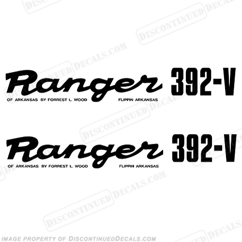 Ranger 392-V Early 1980s Decals (Set of 2) - Any Color! INCR10Aug2021