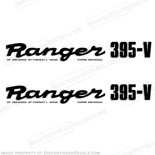 Ranger 395-V Early 1980's Decals (Set of 2) - Any Color! ranger 395v, 395 v, 1980, 80, 81, 82, 83, 84, 85, 86, 87, 88, 89, INCR10Aug2021