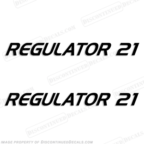 Regulator 21 Boat Logo Decals (Set of 2) - Any Color! INCR10Aug2021