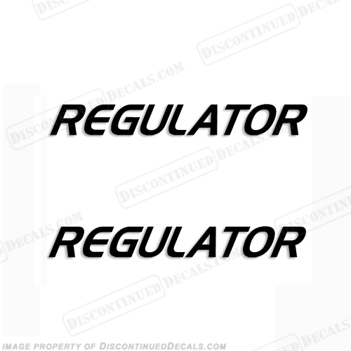 Regulator Boat Logo Decals (Set of 2) - Any Color! INCR10Aug2021