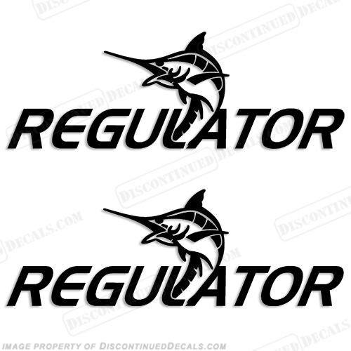 Regulator Boat Logo w/ Fish Decals (Set of 2) - Any Color! INCR10Aug2021