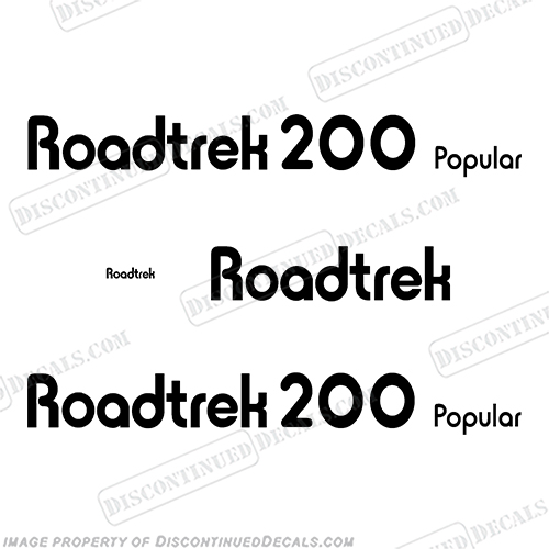 RoadTrek 200 Popular RV Decals - Any Color! road, trek, 200popular, popular, rv, conversion, van, sticker, label, logo, decal, kit, set, marking, 200, INCR10Aug2021