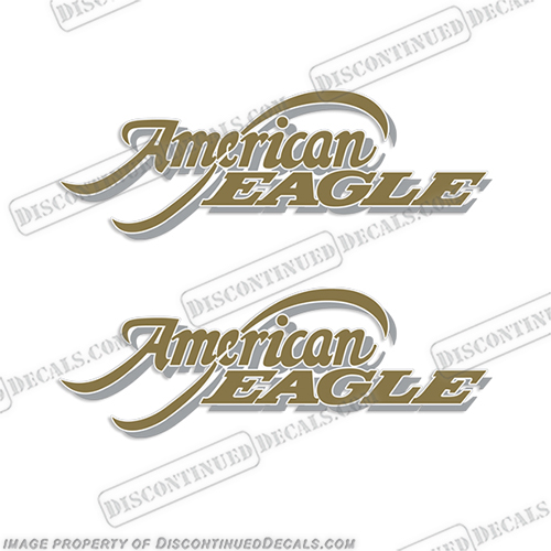 American Eagle RV Decal Kit (Set of 2) - Style 1 rv, motorhome, coach, carriage, fifthwheel, fifth, wheel, caravan, recreational, vehicle, american, eagle, fleetwood, 1998, INCR10Aug2021