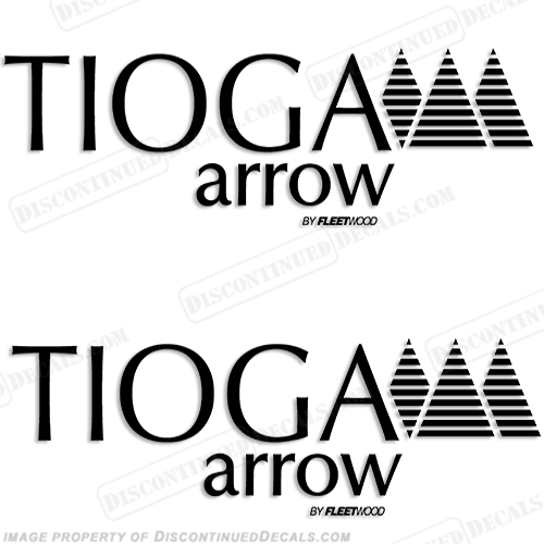 Tioga Arrow by Fleetwood RV Decals (Set of 2) - Any Color! INCR10Aug2021