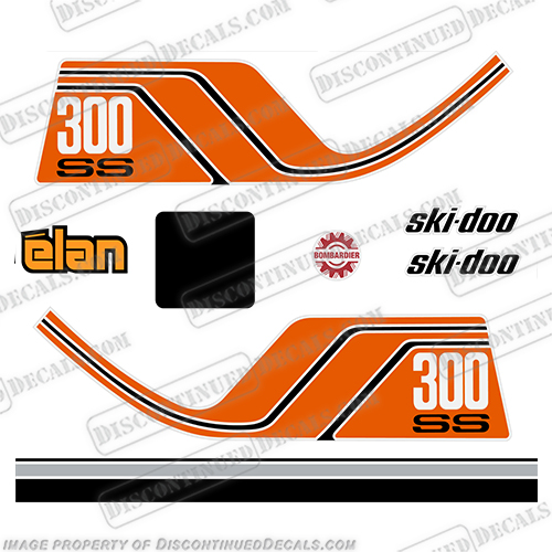 1975 Ski-Doo Elan 300 SS Snowmobile Decal Kit  skidoo, ski doo, 300ss, 75, 1975