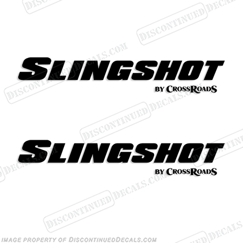 Slingshot By Crossroads RV Decals - Any Color! (Set of 2)  rv, conversion, van, sticker, label, logo, decal, kit, set, marking, recreational, vehicle, camper, caravan, sling, shot, sling-shot, INCR10Aug2021