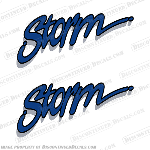 Storm by Fleetwood RV Decals (Set of 2)  south, wind, fleet, wood, south wind, south-wind, fleet wood, fleet-wood, storm, set, of, 2, rv, decals, decal, stickers, motorhome, trailer, travel, 