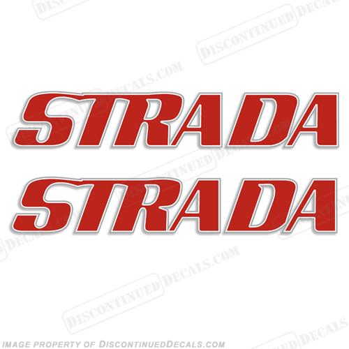 Skeeter Strada Boat Logo Decals - Red/White/Silver INCR10Aug2021