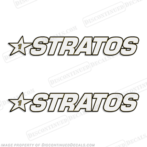 Stratos 1 Boats Logo Decal (Set of 2) - 1990's Style INCR10Aug2021
