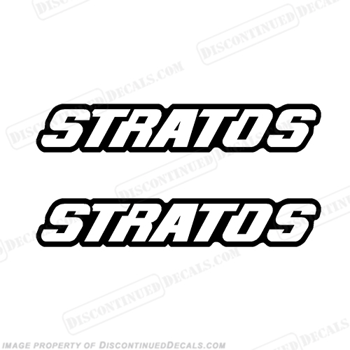 Stratos 278 Bass Boat Decal - Mid 1990's Style (Set of 2) INCR10Aug2021