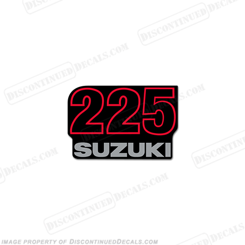 Suzuki Single "225" Decal - Rear INCR10Aug2021
