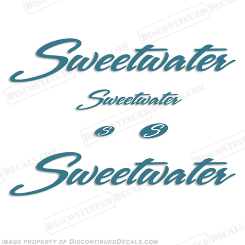Sweetwater Pontoon Boat Decal Package - Any Color! sweetwater, sweet, water, sweet-water, by godfrey, package, INCR10Aug2021