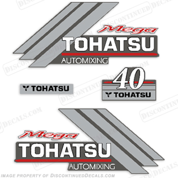 Tohatsu Mega 40hp Automixing Decal Kit INCR10Aug2021
