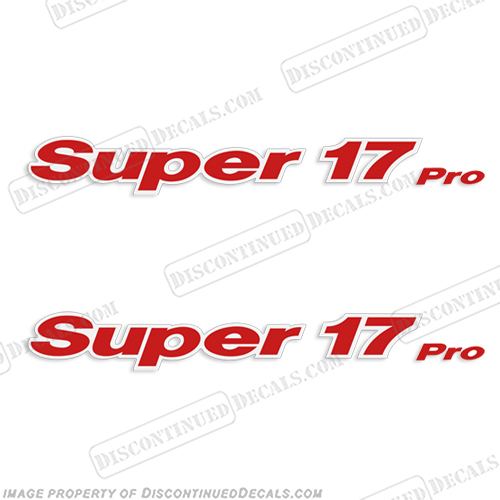Bass Tracker "Super 17 Pro" Decals (set of 2) Bass, tracker, fish, the, finest, boat, boats, logo, lettering, decal, sticker, INCR10Aug2021
