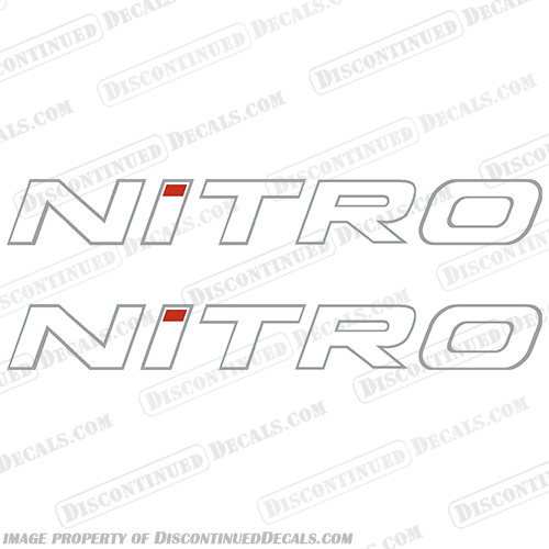 Tracker Marine Nitro Boat Decals  - White w/Silver outline Tracker, marine, nitro, boat, decals, white, with, w/, silver, outline, stickers, engine, 