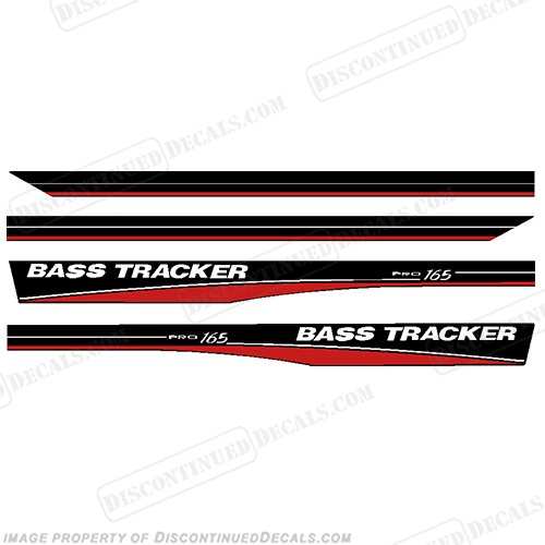 Bass Tracker 16.5' Pro 165 Boat Decals - Red INCR10Aug2021