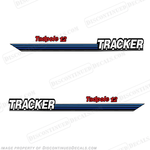 Bass Tracker Tadpole 12 Boat Decals tad pole, INCR10Aug2021