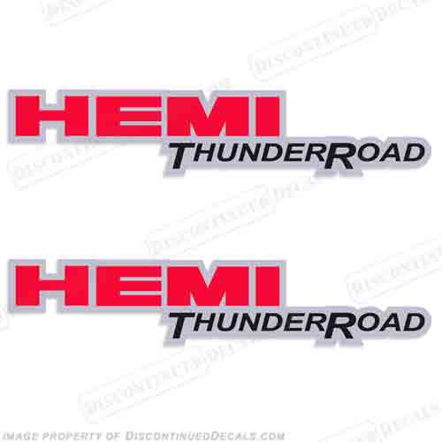 Dodge Ram Hemi ThunderRoad Truck Decals (Set of 2) INCR10Aug2021