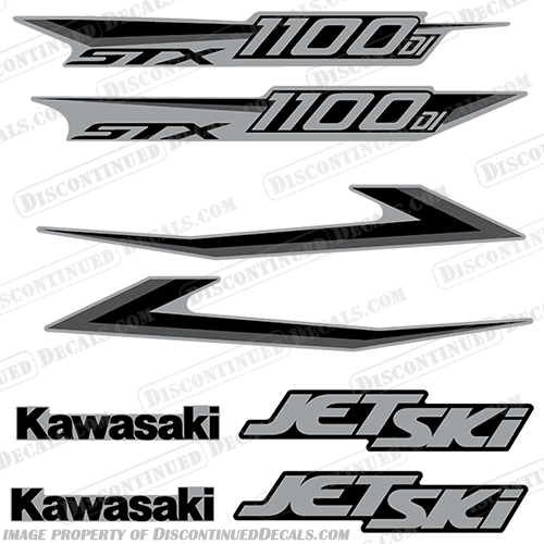 Kawasaki STX 1100 DI Jet Ski Decals kawasaki, stx, STX, 1100, DI, di, jet ski, jetski, decals, stickers, kit, watercraft, personal, 