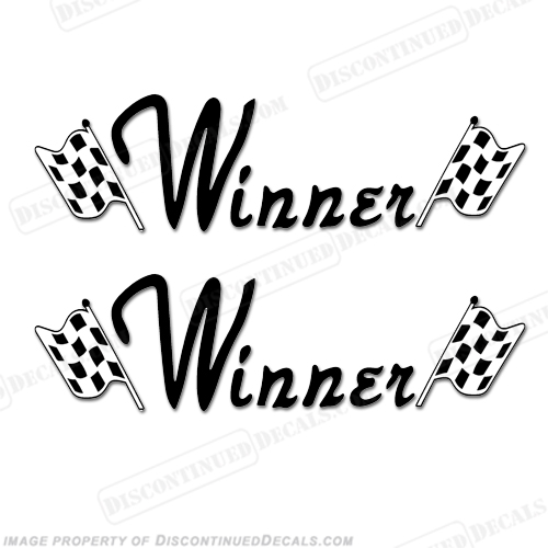 Winner Boat Logo Decals - Style 2 (Set of 2) INCR10Aug2021