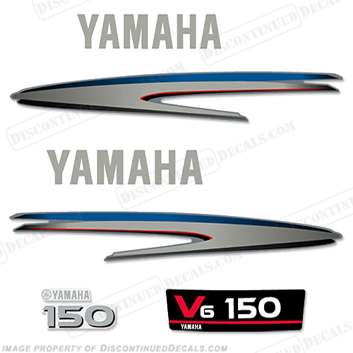 Yamaha 150hp 2-Stroke Decal Kit - 2002 - 2006+ INCR10Aug2021