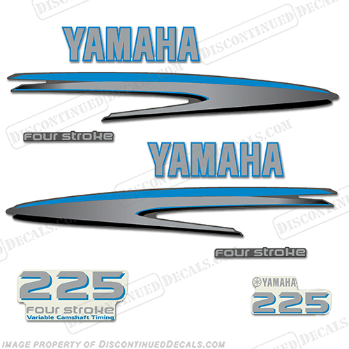 Yamaha 225hp FourStroke Decals - Custom Blue! INCR10Aug2021