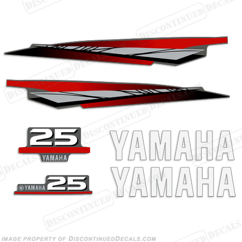 Yamaha 25hp 2-Stroke Decal Kit 1998 - 2001 INCR10Aug2021