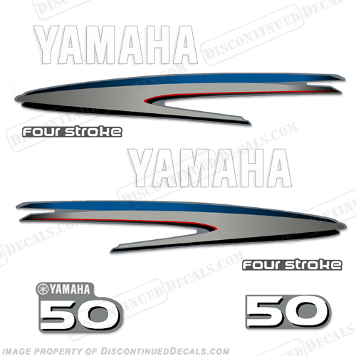 Yamaha 50hp 4-Stroke Decal Kit 50, fourstroke, four stroke, 4 stroke, 4stroke, four-stroke, INCR10Aug2021