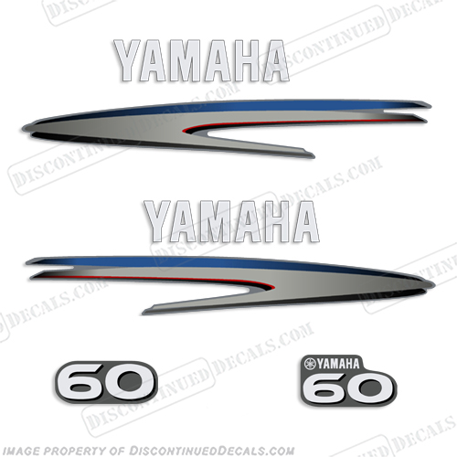 Yamaha 60hp 2-Stroke Decal Kit - 2002 - 2006+ (New Style) INCR10Aug2021