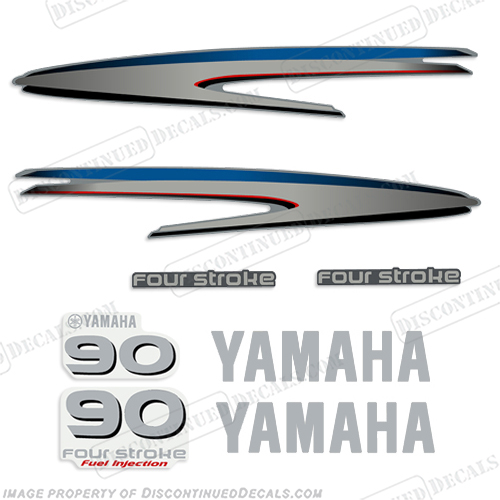 Yamaha 90hp 4-Stroke Decal Kit - 2002 - 2006+ INCR10Aug2021