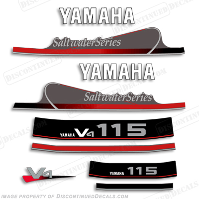 Yamaha 115hp V4 Saltwater Series Decals INCR10Aug2021