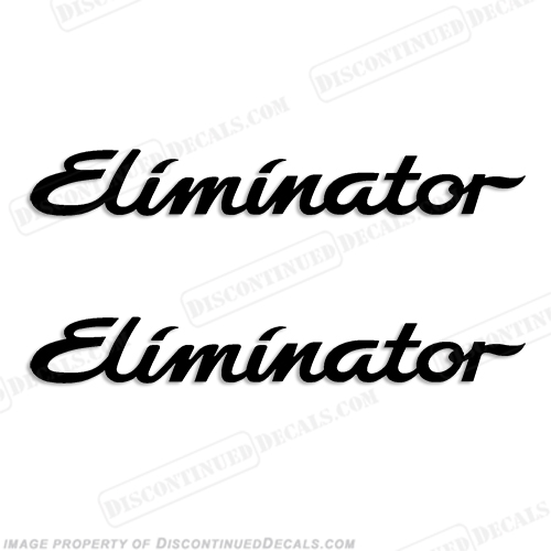Eliminator Boat Decals (Set of 2) - Any Color INCR10Aug2021