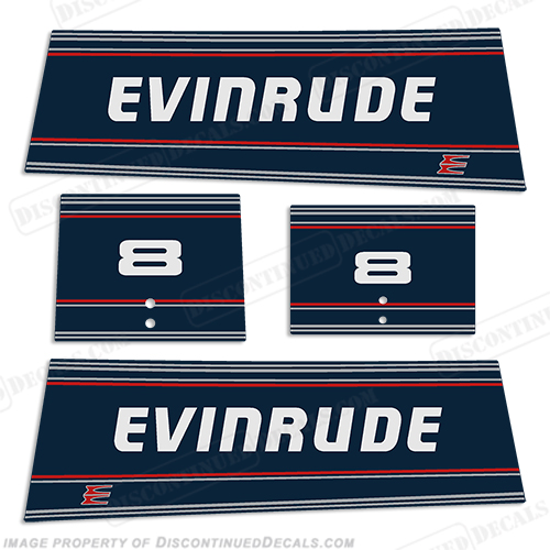 Evinrude 8hp Decal Kit - 1993 INCR10Aug2021