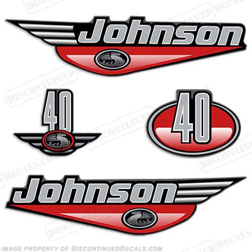 Johnson 40hp Decals (Red) - 2000 INCR10Aug2021