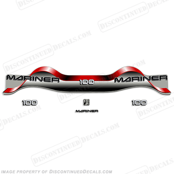 Mariner 100hp Decal Kit - Red INCR10Aug2021