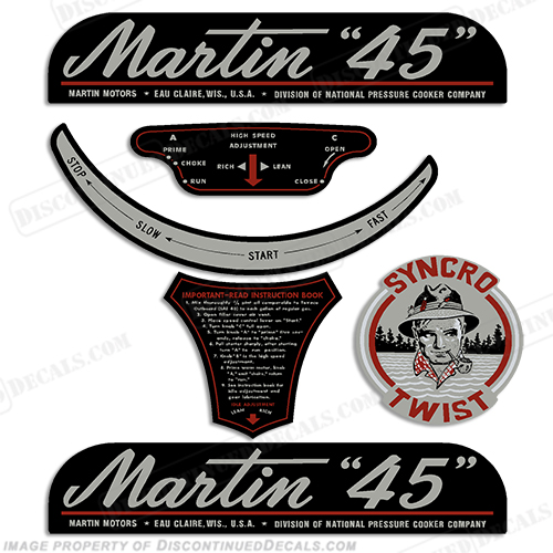 Martin 4.5hp Decal Kit INCR10Aug2021