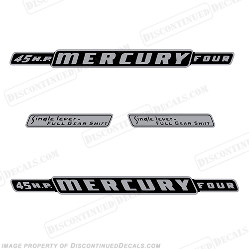 Mercury 1962 45HP Outboard Engine Decals INCR10Aug2021