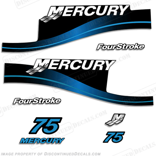 Mercury 75hp Four Stroke Decal Kit (Blue) INCR10Aug2021
