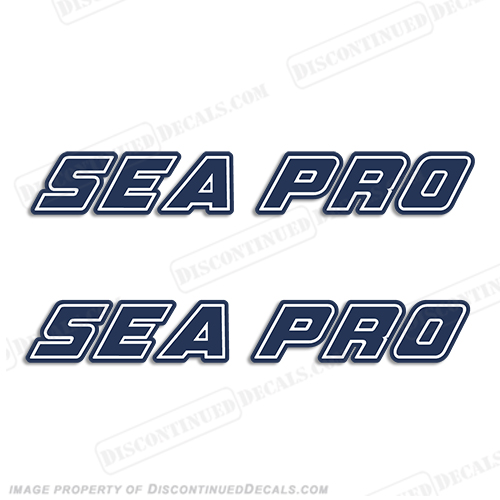 Sea Pro Boat Logo Decals - Any Color! boat, lettering, decal, sea, pro, seapro, sea pro, sea-pro